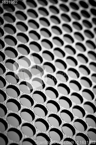 Image of abstract metallic grid