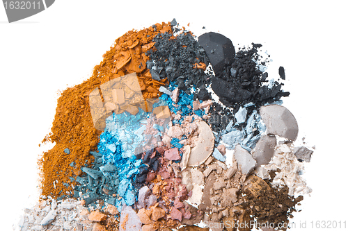 Image of set of multicolor crushed eyeshadows