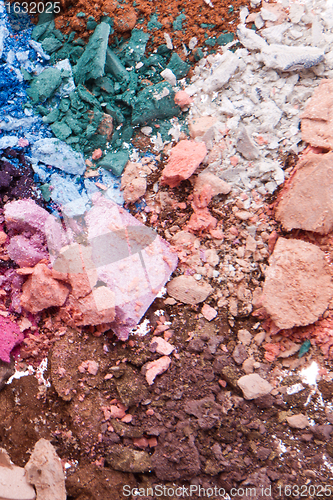 Image of set of multicolor crushed eyeshadows