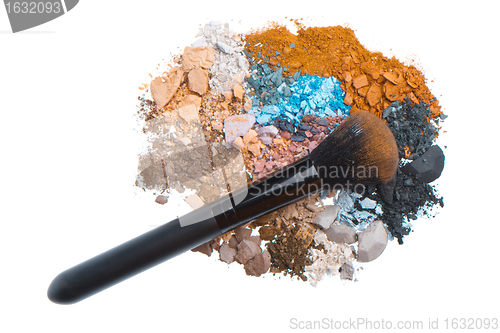 Image of set of multicolor crushed eyeshadows