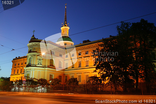 Image of Night city. Mihaylovskiy(engineering) castle