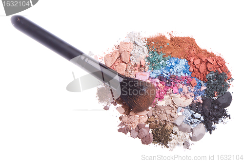 Image of set of multicolor crushed eyeshadows