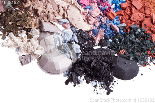 Image of set of multicolor crushed eyeshadows
