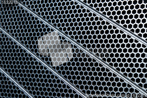 Image of abstract metallic grid