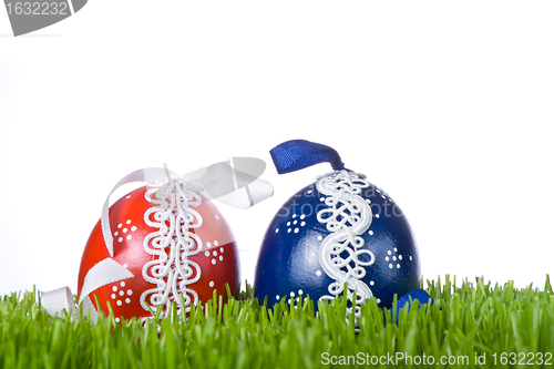 Image of easter eggs in grass