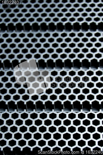 Image of abstract metallic grid