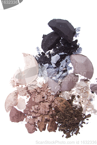 Image of multicolored crushed eyeshadows