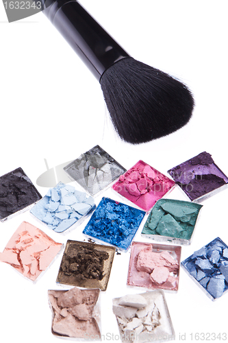 Image of multicolored crushed eyeshadows