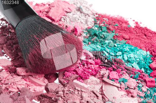 Image of set of multicolor crushed eyeshadows