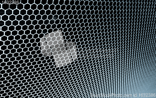 Image of abstract metallic grid