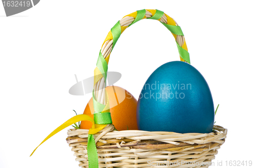 Image of basket with easter eggs