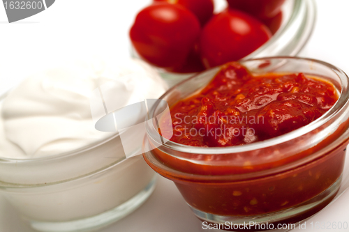 Image of Sour Cream, Catchup and tomato