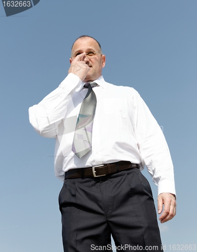 Image of thoughtful businessman