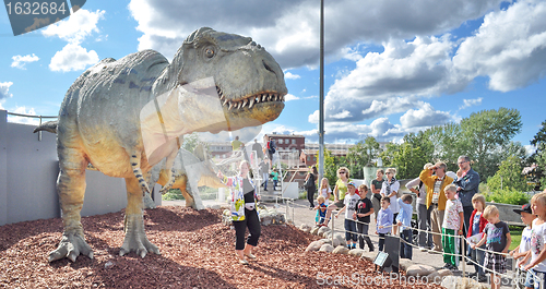 Image of Dinosaur exhibition in Finnish Science Centre Heureka