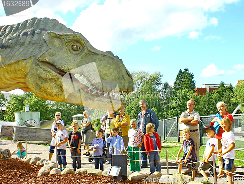 Image of Dinosaur exhibition in Finnish Science Centre Heureka