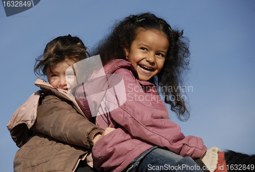 Image of two laughing girls