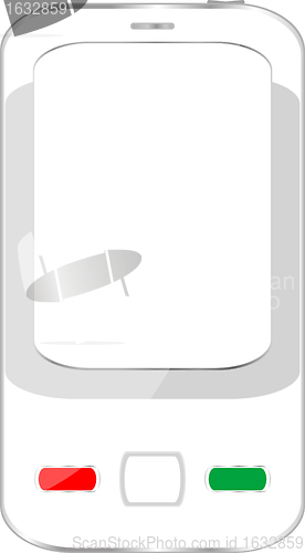 Image of White smartphone with white screen