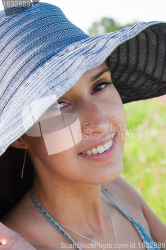 Image of Portrait of brunette woman