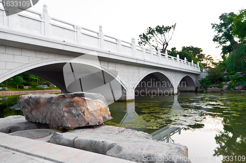Image of White chinese bridge