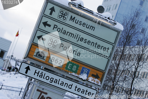 Image of Icy roadsign