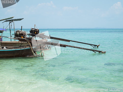 Image of Two longtail boats at the Andaman Sea