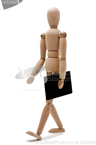 Image of isolated mannequin carrying plastic credit card