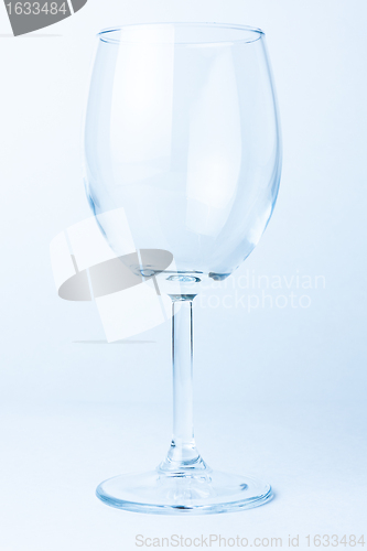 Image of single empty wine glass