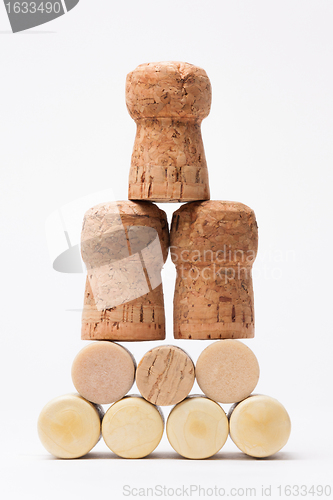 Image of Pyramid made of bottle cork
