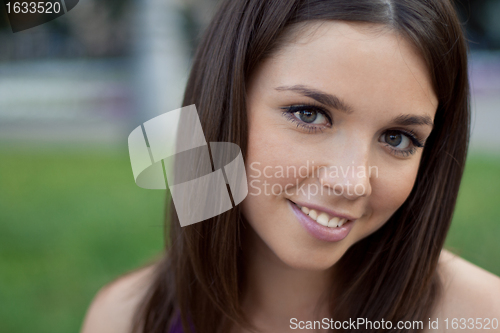 Image of Young woman smiling