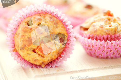 Image of muffins with green olives