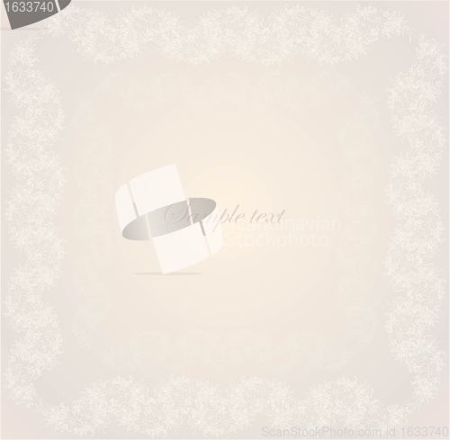 Image of Decorative frame with flower lace.Greeting card with lace.Illustration lace.