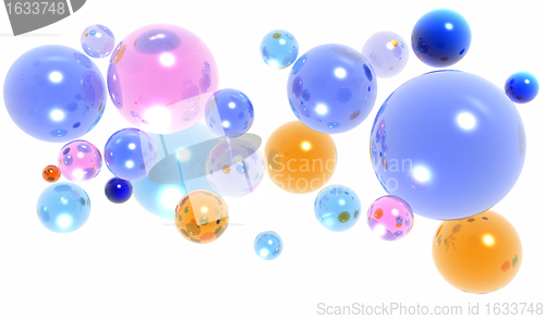 Image of 3d glass balls or spheres