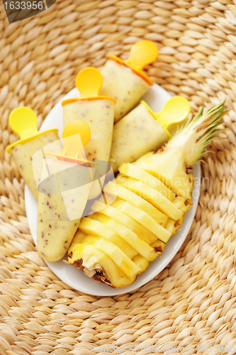 Image of pineapple ice-cream