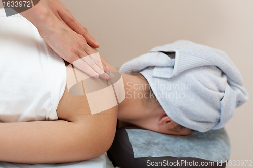 Image of young woman in a spa salon