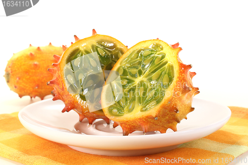 Image of Kiwano on a plate
