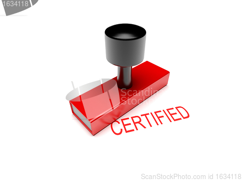 Image of 3d stamp certified 