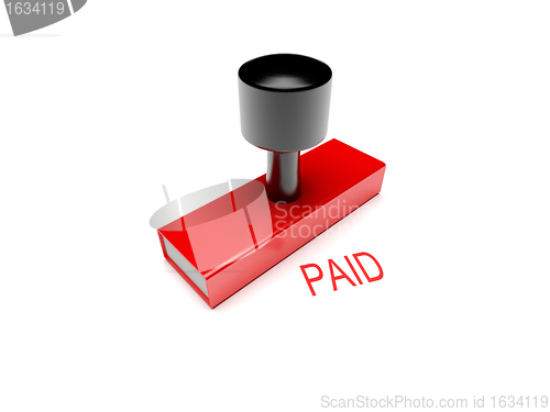 Image of 3d stamp paid 