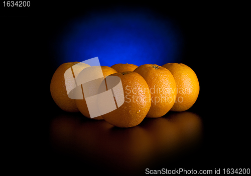 Image of oranges like billiard balls