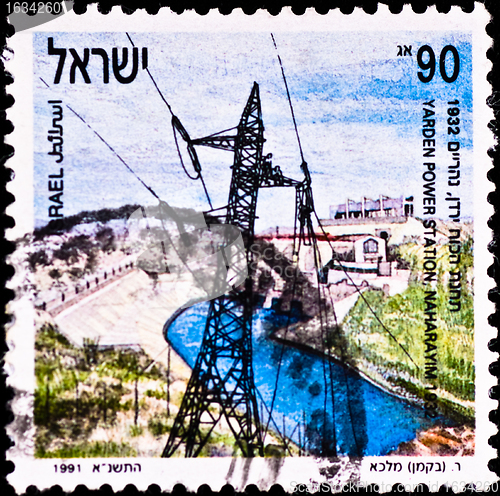 Image of postage stamp shows Yarden Power Station in Israel