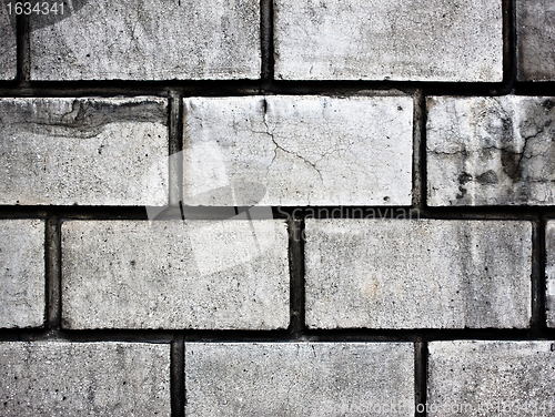 Image of grey brick wall texture background