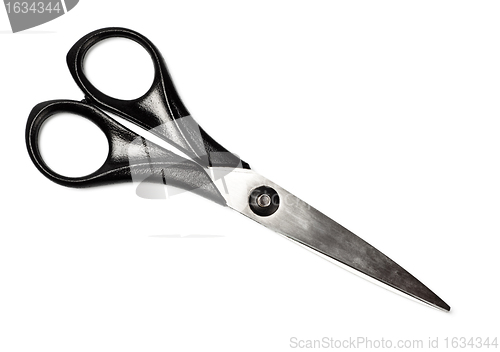 Image of black closed scissors 