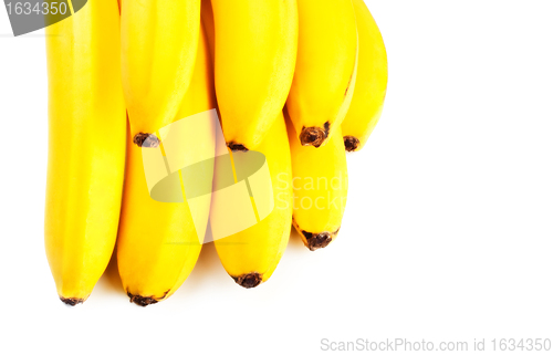 Image of yellow bananas closeup