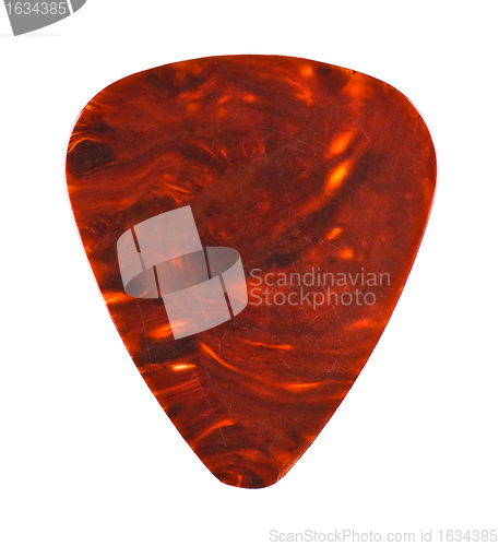 Image of brown guitar plectrum