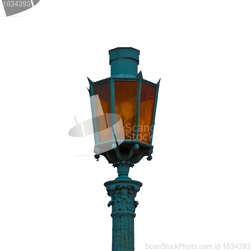 Image of vintage street lamp on white