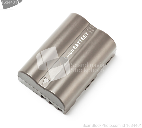 Image of grey lithium-ion battery top view