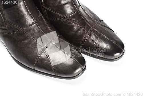 Image of male shoes closeup