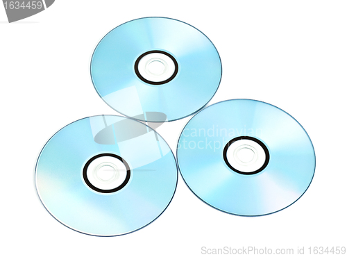 Image of printable dvds isolated on white