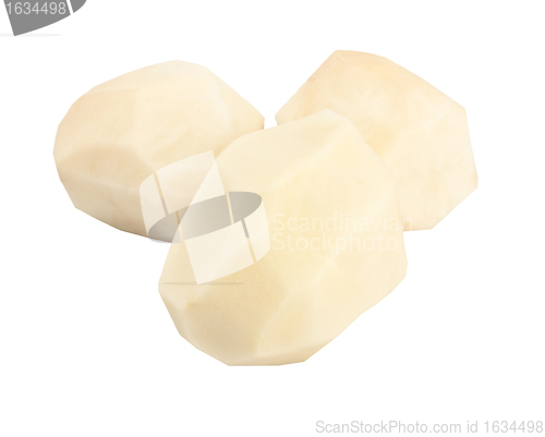 Image of peeled potatoes