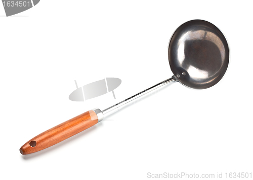 Image of metal soup ladle