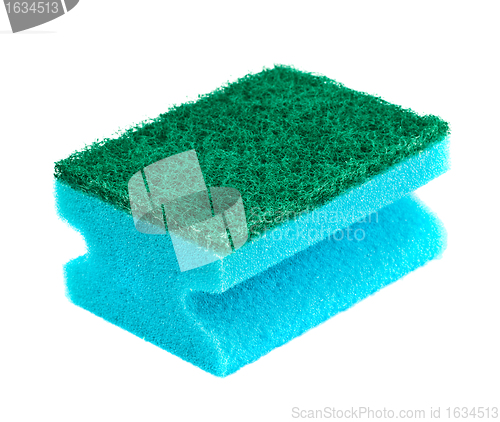 Image of blue and green sponge